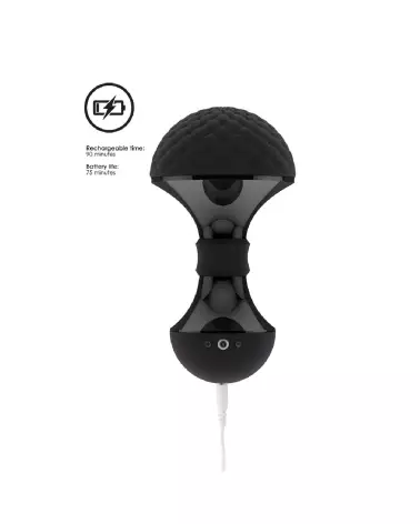 Image de Enoki Bendable Massager Black par VIVE by Shots, Massager Wand flexible et luxueux-7