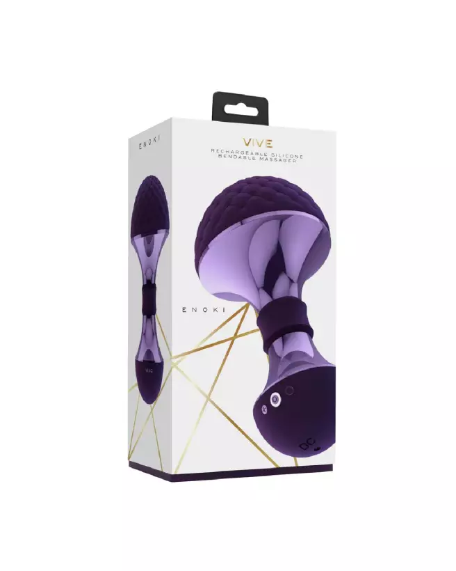 VIVE by Shots Enoki Bendable Massager Purple - Flexible Personal Massager-2