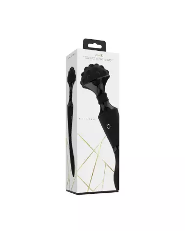 VIVE by Shots Shiatsu Bendable Massager Wand in Black for Deep Muscle Relaxation and Intimate Wellness-2