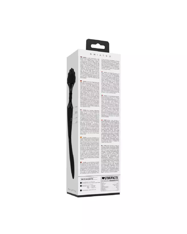 VIVE by Shots Shiatsu Bendable Massager Wand in Black for Deep Muscle Relaxation and Intimate Wellness-3