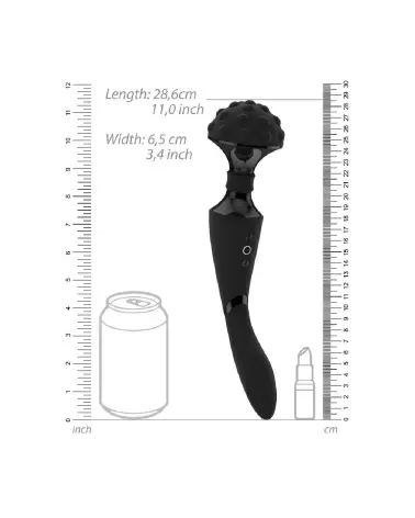 VIVE by Shots Shiatsu Bendable Massager Wand in Black for Deep Muscle Relaxation and Intimate Wellness-7