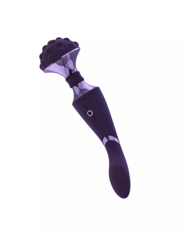 Image du Shiatsu Bendable Massager Wand Purple par VIVE by Shots, massager ergonomique et flexible-1