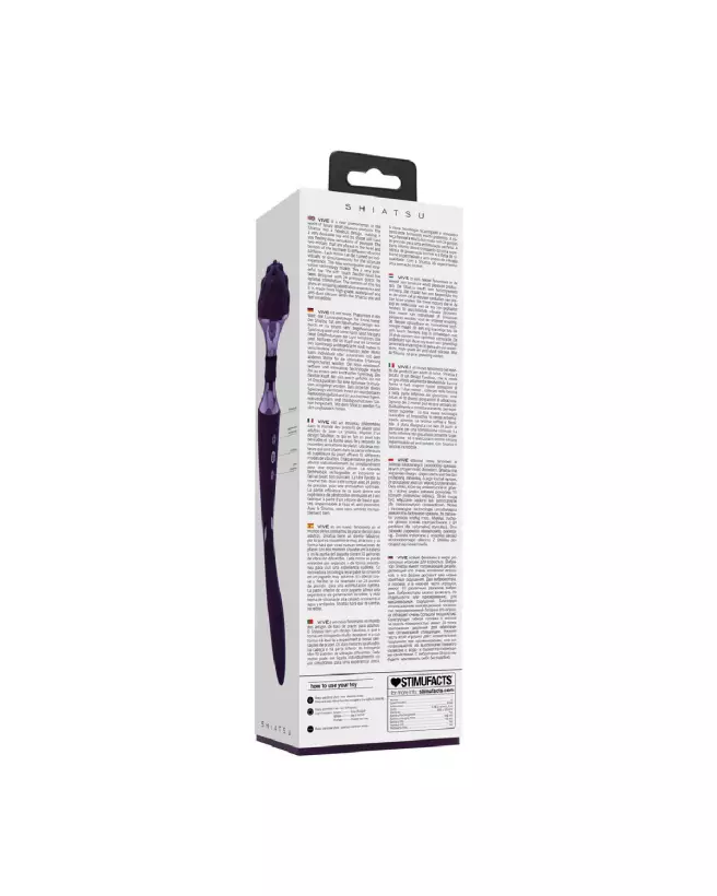 Image du Shiatsu Bendable Massager Wand Purple par VIVE by Shots, massager ergonomique et flexible-3