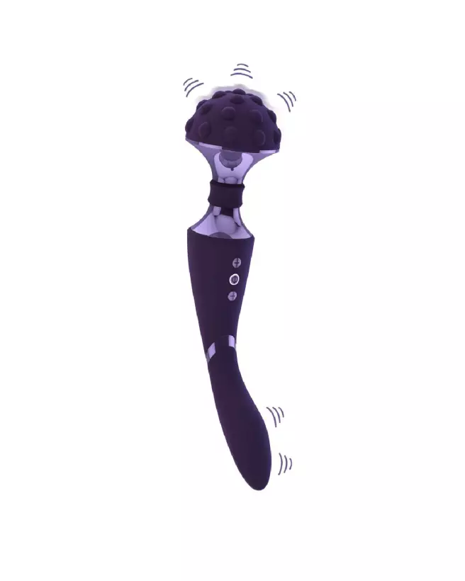 Image du Shiatsu Bendable Massager Wand Purple par VIVE by Shots, massager ergonomique et flexible-4