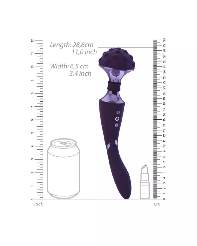 Image du Shiatsu Bendable Massager Wand Purple par VIVE by Shots, massager ergonomique et flexible-7