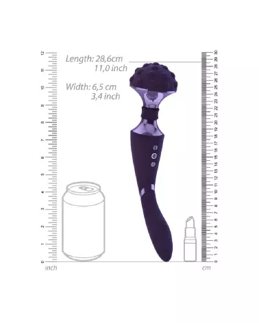 Image du Shiatsu Bendable Massager Wand Purple par VIVE by Shots, massager ergonomique et flexible-7
