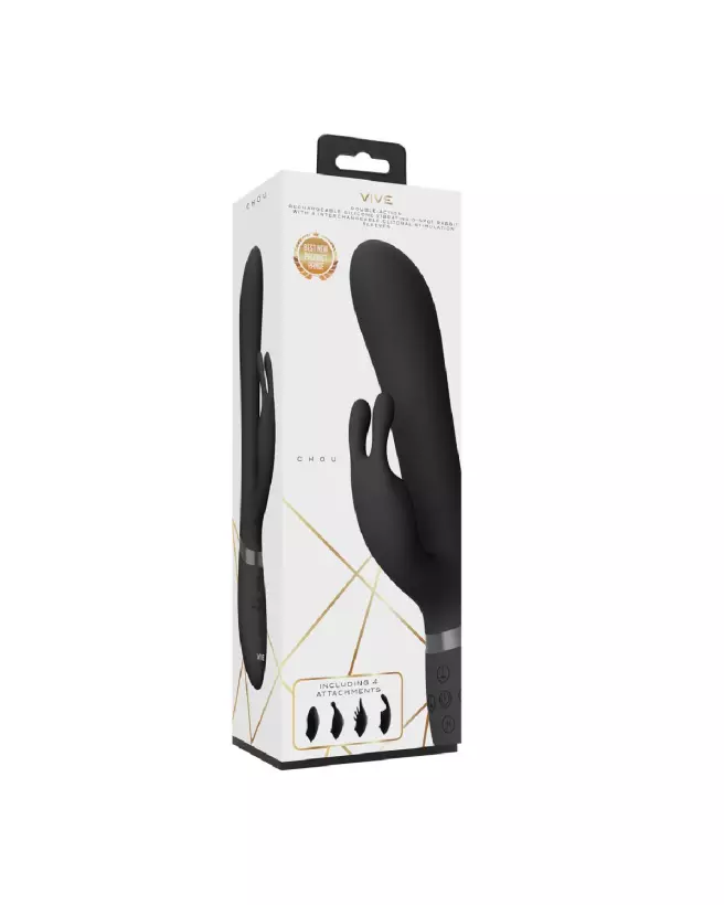 VIVE by Shots G-Spot Rabbit Clitoral Stimulator in Black-2