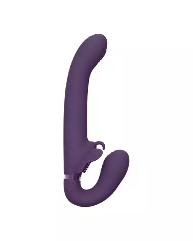 VIVE by Shots Strapless Strapon Pulse-Wave Purple en action-3