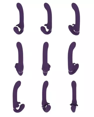 VIVE by Shots Strapless Strapon Pulse-Wave Purple en action-6