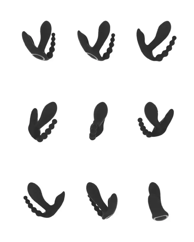 Image du Vibrator VIVE by Shots, double pénétration, noir, contrôle télécommandé, ergonomique-5