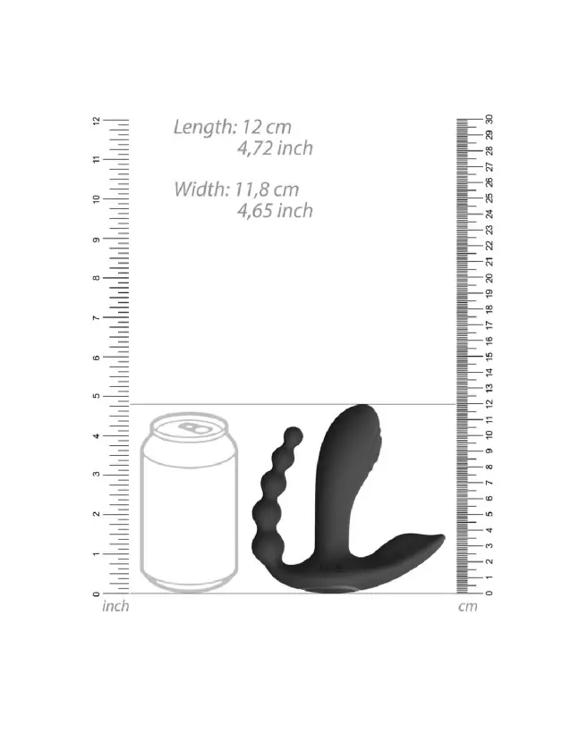 Image du Vibrator VIVE by Shots, double pénétration, noir, contrôle télécommandé, ergonomique-7