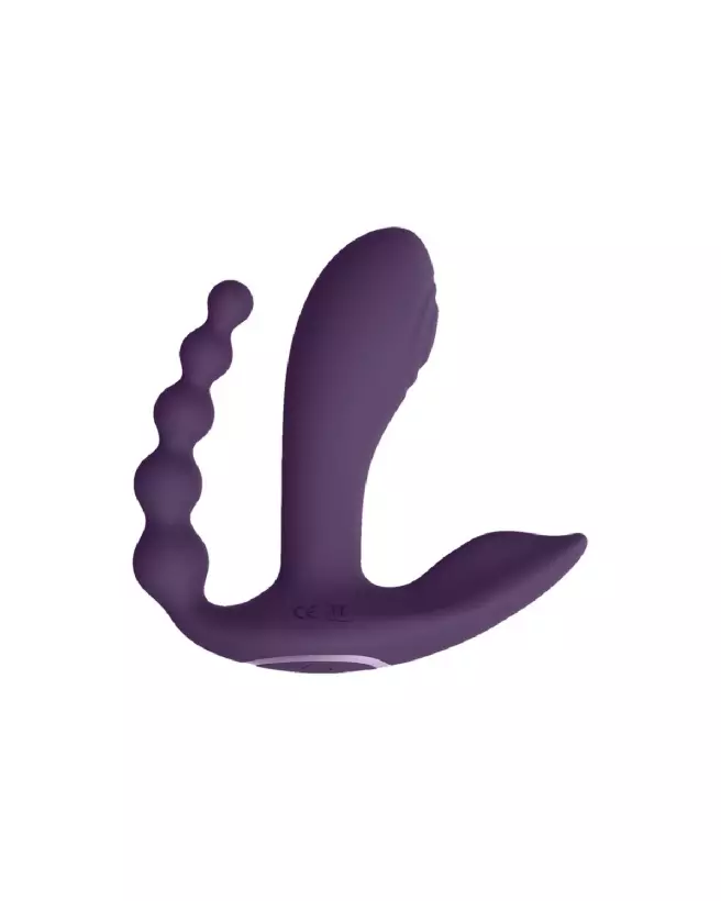 Image Kata Pulse Wave Vibrating Double Penetration Vibrator Purple VIVE by Shots-4