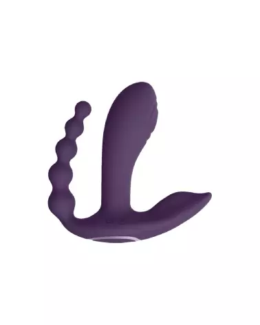 Image Kata Pulse Wave Vibrating Double Penetration Vibrator Purple VIVE by Shots-4