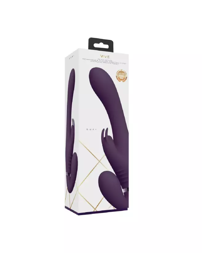 VIVE by Shots Strapless Rabbit Vibrator Purple for Couples-2