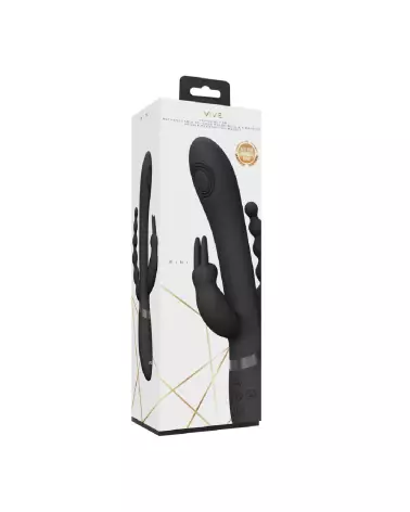 VIVE by Shots Double Penetration Rabbit Vibrator in Black-2