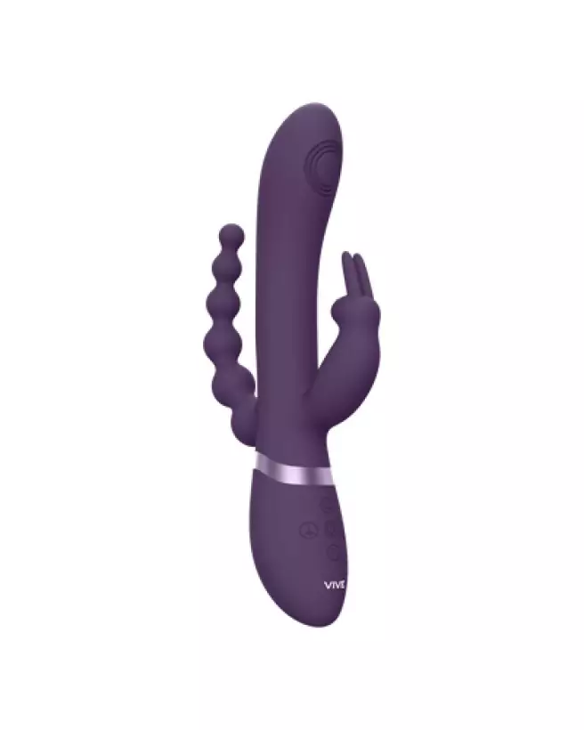 Rini Pulse Wave Vibrating Double Penetration Rabbit Purple VIVE by Shots-1