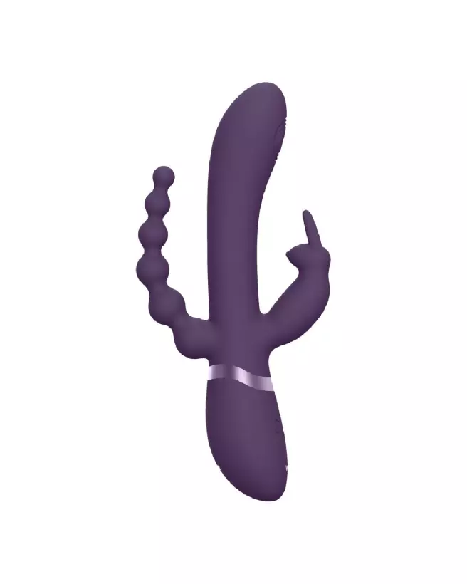 Rini Pulse Wave Vibrating Double Penetration Rabbit Purple VIVE by Shots-4
