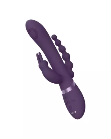 Rini Pulse Wave Vibrating Double Penetration Rabbit Purple VIVE by Shots-5