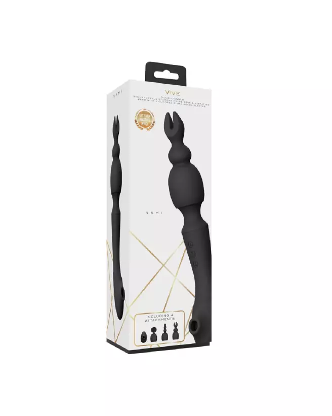 VIVE Pulse Wave Vibrating Wand noir pour massage intense et plaisir-2