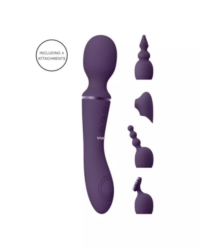 Image du Nami Pulse Wave Vibrating Wand par VIVE en couleur Purple, masseur ergonomique haute performance-1