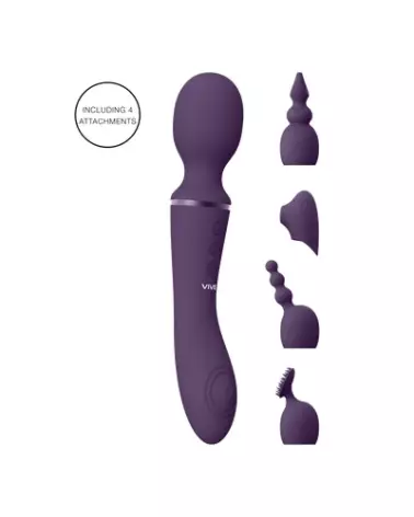 Image du Nami Pulse Wave Vibrating Wand par VIVE en couleur Purple, masseur ergonomique haute performance-1