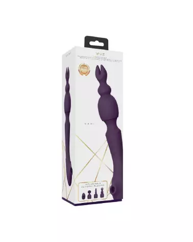 Image du Nami Pulse Wave Vibrating Wand par VIVE en couleur Purple, masseur ergonomique haute performance-2