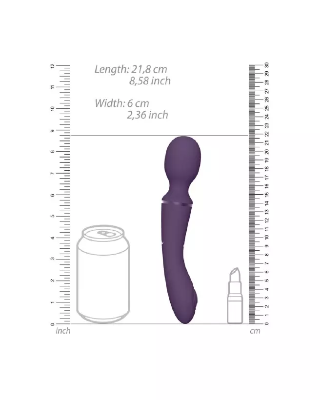 Image du Nami Pulse Wave Vibrating Wand par VIVE en couleur Purple, masseur ergonomique haute performance-7