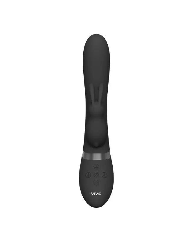 Image du Vibrateur Gonflable Taka Noir de VIVE by Shots, Sextoy Rabbit Élégant-3