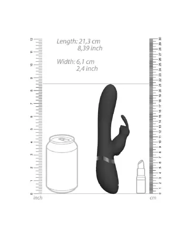 Image du Vibrateur Gonflable Taka Noir de VIVE by Shots, Sextoy Rabbit Élégant-7