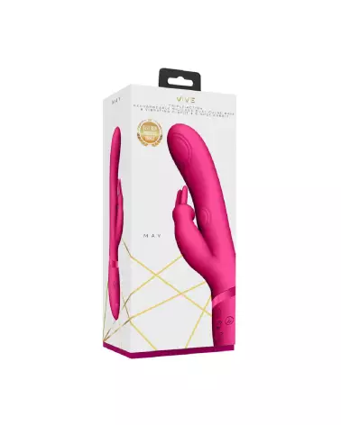 VIVE by Shots May Dual Pulse-Wave Vibrating C-Spot G-Spot Rabbit Pink-2
