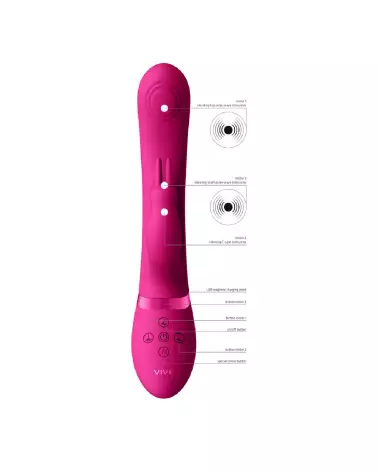 VIVE by Shots May Dual Pulse-Wave Vibrating C-Spot G-Spot Rabbit Pink-6