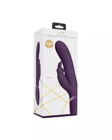 Image du Vibromasseur Rabbit May Dual Pulse-Wave de VIVE by Shots en Purple, idéal pour stimulation C-spot et G-spot-2