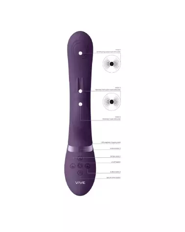 Image du Vibromasseur Rabbit May Dual Pulse-Wave de VIVE by Shots en Purple, idéal pour stimulation C-spot et G-spot-6