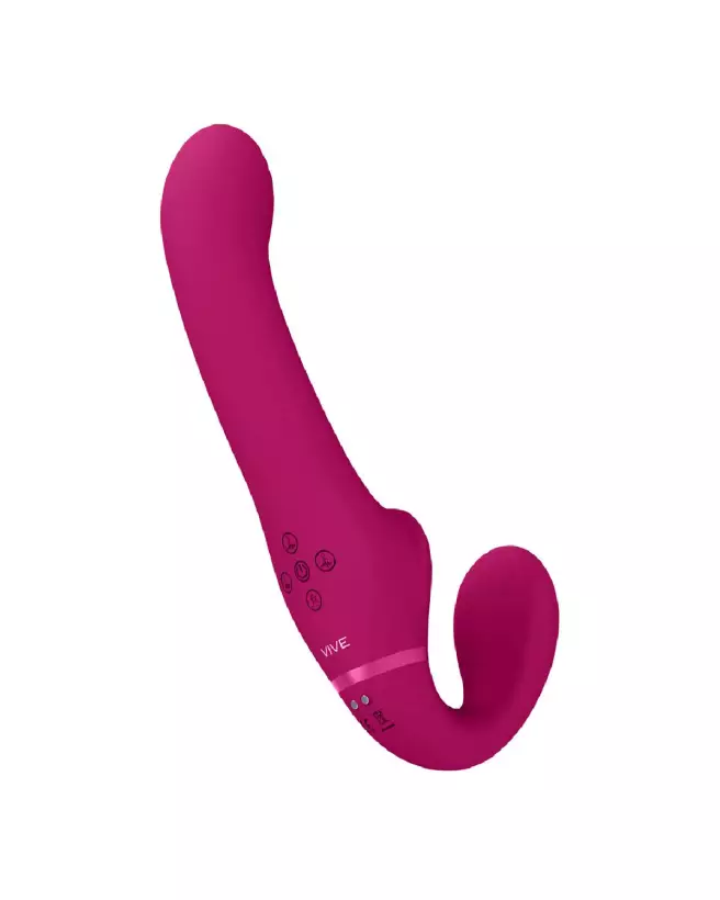 Image du Strapless Strapon Dual Vibrating Air Wave Tickler de VIVE by Shots-5