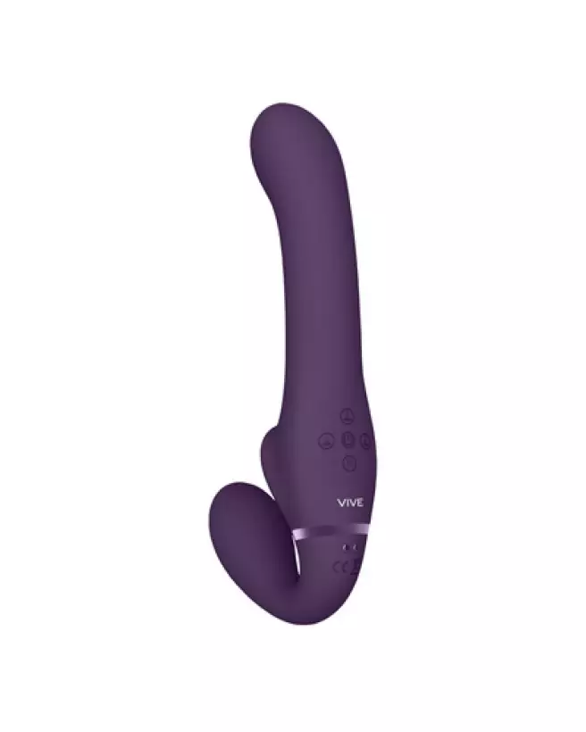 Image du Ai - Dual Vibrating Air Wave Tickler Strapless Strapon de VIVE by Shots, gode ceinture sans bretelles pour couple-1