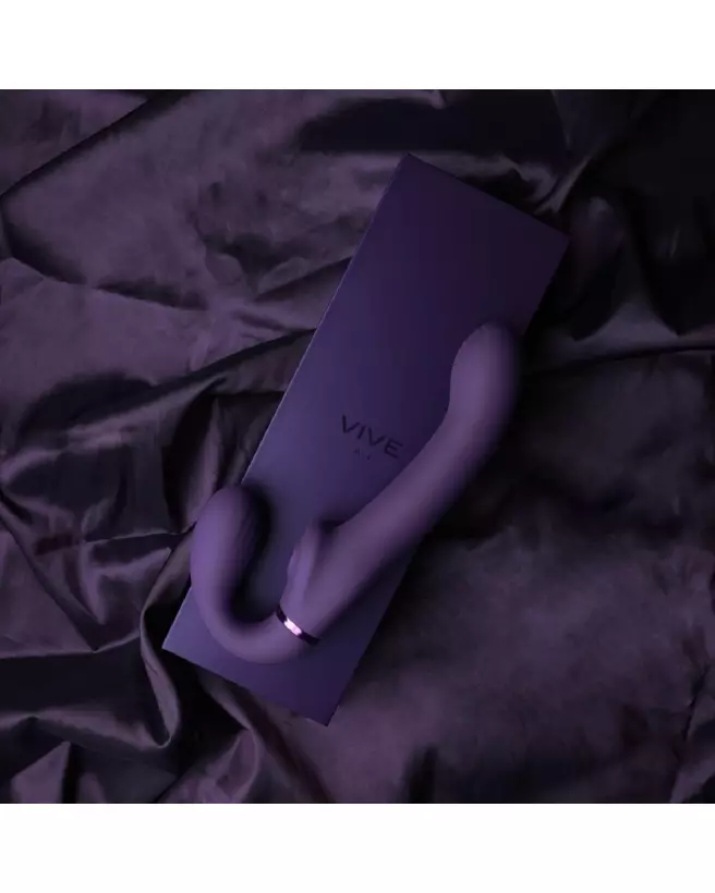 Image du Ai - Dual Vibrating Air Wave Tickler Strapless Strapon de VIVE by Shots, gode ceinture sans bretelles pour couple-6