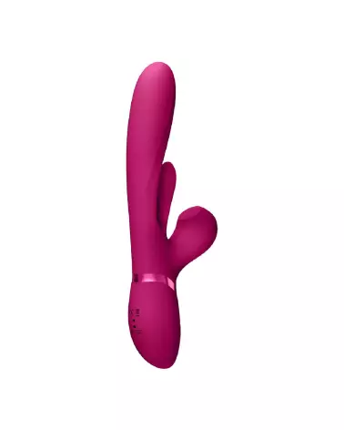 VIVE by Shots Pink Thrusting G-Spot Vibrator with Clitoral Tongue and Pulse Wave Technology-3