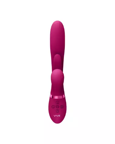 VIVE by Shots Pink Thrusting G-Spot Vibrator with Clitoral Tongue and Pulse Wave Technology-4