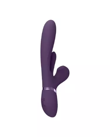 Vibromasseur Kura Thrusting Rabbit de VIVE by Shots en couleur purple, avec stimulateur de clitoris et technologies de pul-3