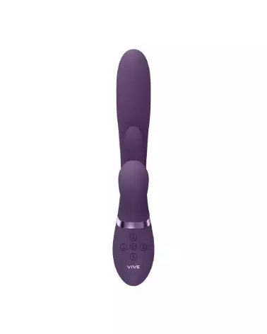 Vibromasseur Kura Thrusting Rabbit de VIVE by Shots en couleur purple, avec stimulateur de clitoris et technologies de pul-4