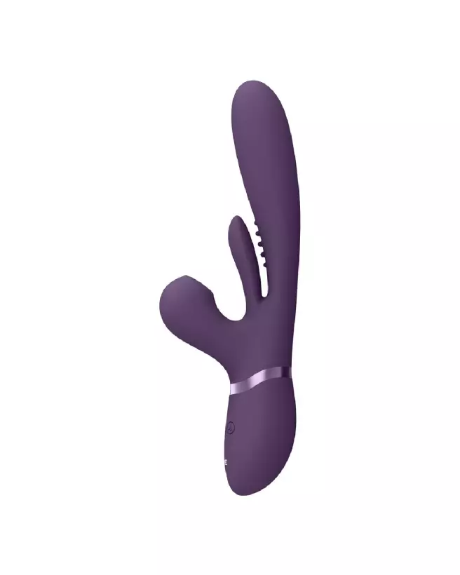Vibromasseur Kura Thrusting Rabbit de VIVE by Shots en couleur purple, avec stimulateur de clitoris et technologies de pul-5