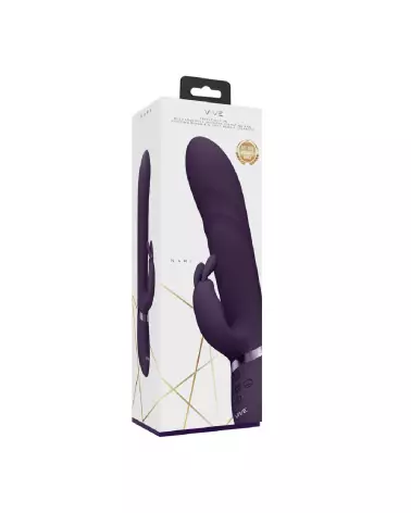 VIVE by Shots Nari G-Spot Rabbit Vibrator with Rotating Beads in Purple-2