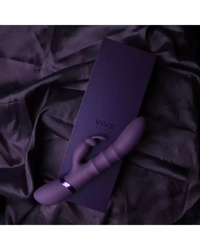 Vibrating G-Spot Rabbit Sora Up Down Rings by VIVE in Purple-6