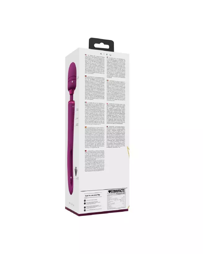 VIVE by Shots Kiku Double Ended Wand avec stimulateur G-Spot flapping en rose-3