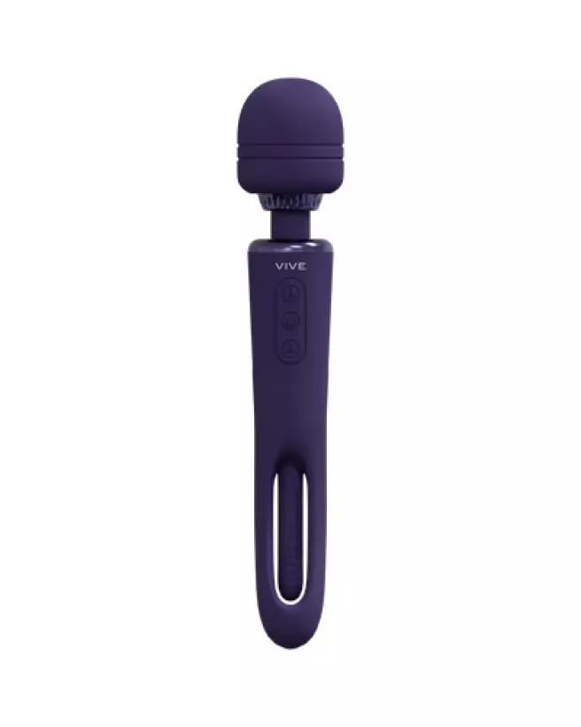 Image de Kiku Double Ended Wand avec stimulateur G-Spot par VIVE by Shots en pourpre-1