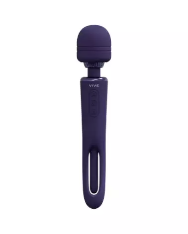 Image de Kiku Double Ended Wand avec stimulateur G-Spot par VIVE by Shots en pourpre-1
