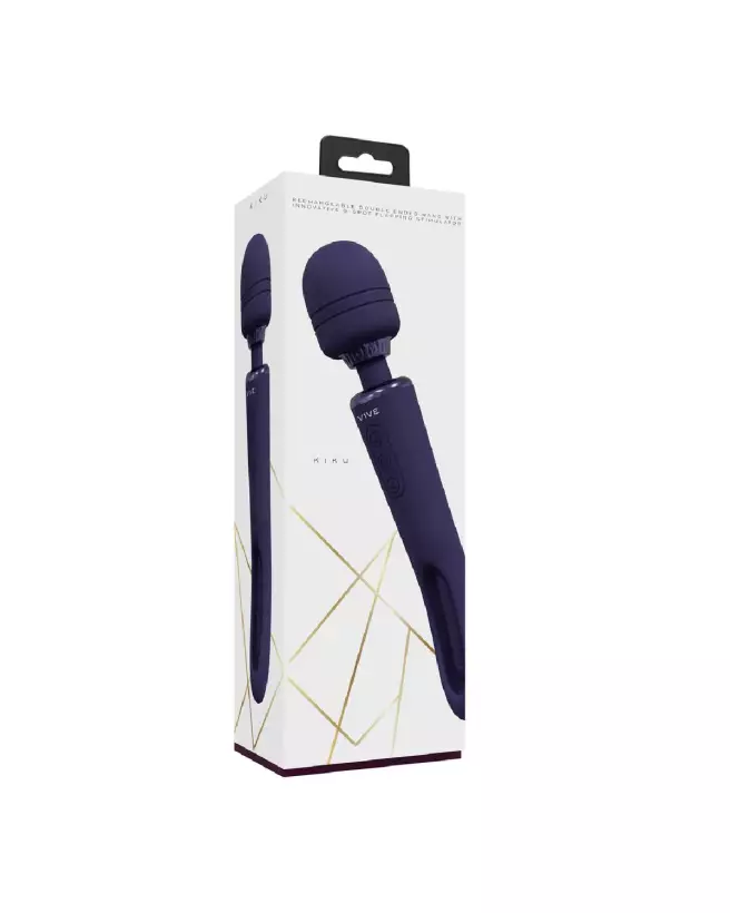 Image de Kiku Double Ended Wand avec stimulateur G-Spot par VIVE by Shots en pourpre-2