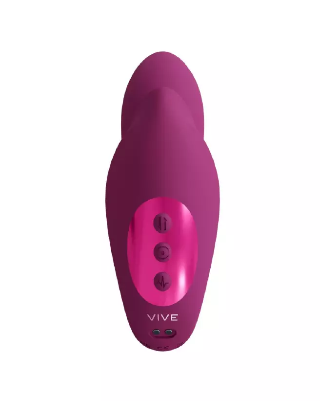 Yuki Dual Motor G-Spot Vibrator Pink by VIVE - Sextoy pour Couples avec Perles Massantes-4