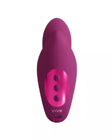 Yuki Dual Motor G-Spot Vibrator Pink by VIVE - Sextoy pour Couples avec Perles Massantes-4