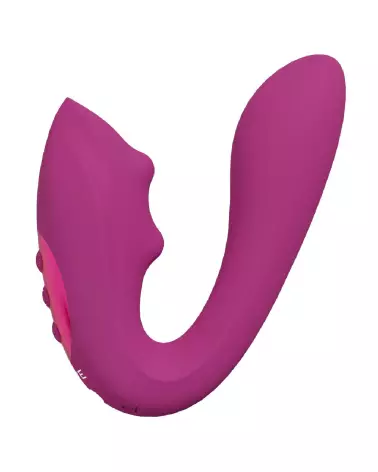 Yuki Dual Motor G-Spot Vibrator Pink by VIVE - Sextoy pour Couples avec Perles Massantes-5